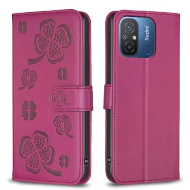 Imagem de Para Xiaomi Poco C55, capa carteira com 3 cartões Solts 1 compartimento para dinheiro, capa de telefone flip de couro PU à prova de choque compatível com Xiaomi Poco C55 6,7 polegadas (vermelho)