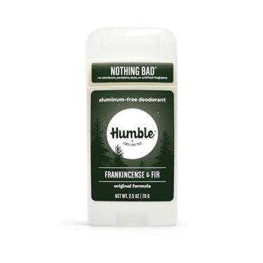 Imagem de HUMBLE BRANDS Desodorante de fórmula original sem alumínio. Controle de odor de longa duração com bicarbonato de sódio e óleos essenciais, olíbano e abeto, pacote com 1