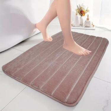 Imagem de Tapete Banheiro Super Soft para Casa Nova Super Macio Antiderrapante Absorvente (Salmão)