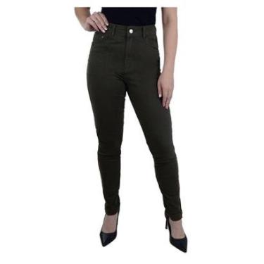 Imagem de Calça Feminina Kacolaco Jeans Jegging Verde Musgo - K24083-Feminino