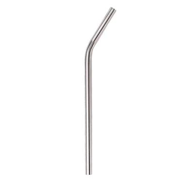 Imagem de Canudo Curvado de Aço Inox Reutilizável 20cm - Barpro