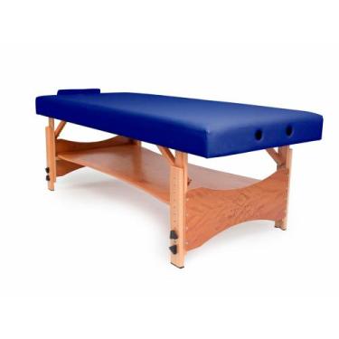Imagem de Maca Beauty Spa Fixa com Regulagem de Altura - Arktus, Azul escuro