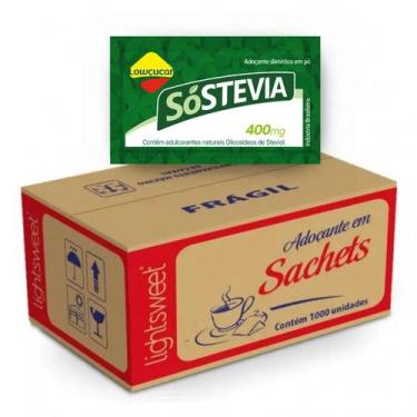 Imagem de Adoçante sóstevia lowçucar sachê 0,4g c/ 1.000 unidades - LOWÇÚCAR