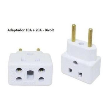 Imagem de 2 Adaptador De Tomada Universal 10A 20A 110V 220V - DC