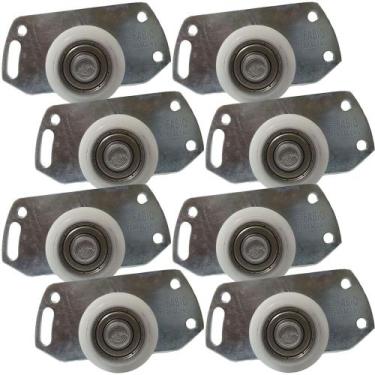 Imagem de 8 Peças - Roldana Inferior DT01 de 32mm Para Porta De Correr Guarda Ro