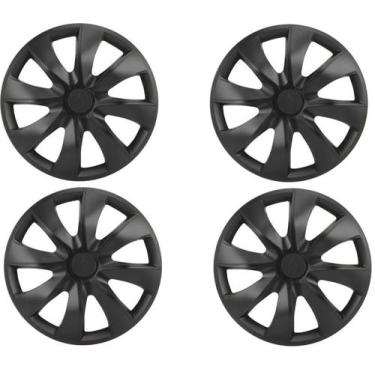 Imagem de Kit Calota Prime Aro 14 Preta Para Hb20 Universal - Elitte Motors
