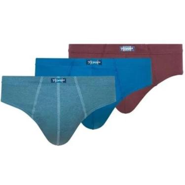 Imagem de Kit Cuecas Torp Slip Algodão - 3 Unidades - Ref-7002, P, Preto