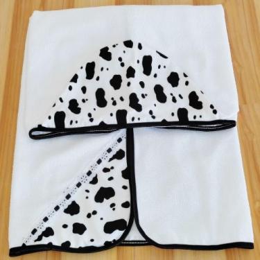 Imagem de Toalha de Bebê modelo Luxo felpuda e forrada com capuz estampado - BRA