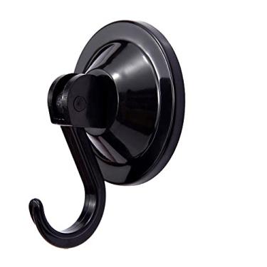 Imagem de NL HOME Ganchos de guirlanda para porta ou janela de vidro, pacote com 2 ganchos utilitários com ventosas fortes, preto