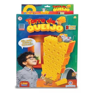 Imagem de Jogo Torre de Queijo 3 Em 1 Polibrinq - PB516