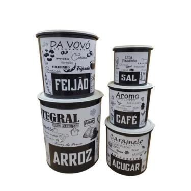 Imagem de Jogo De Mantimentos Plástico Organizador De Armário Cozinha - Mdf Stor