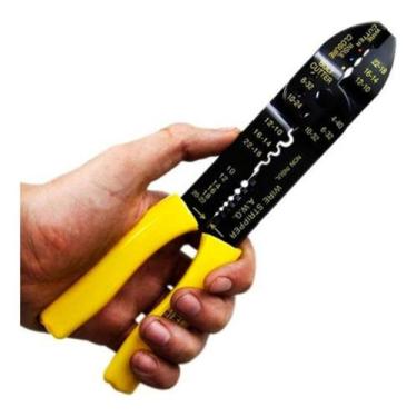 Imagem de Alicate terminais stanley 9.1/2 com descascador para electricista