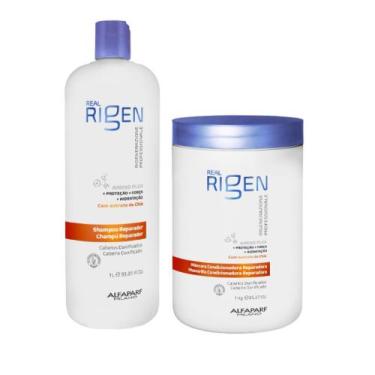 Imagem de Alfaparf Real Rigen Repair Shampoo E Mascara Reparador 1l