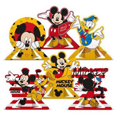 Imagem de Decoração de Mesa Festa Mickey Mouse 06 Unidades Regina Rizzo