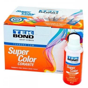 Imagem de Corante Para Tinta Tekbond Laranja (50Ml) . / Kit C/ 12 Peças