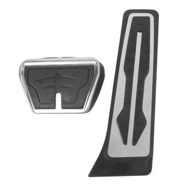 Imagem de 2 Peças Tampa do Pedal do Acelerador de Freio de Borracha Antiderrapante Design Curvo Conjunto de Almofadas de Pedal Automático Capas de Pedal para 1 2 3 4 5 6 7 Séries X3 X5 X6