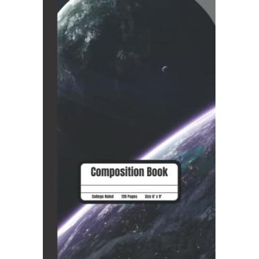 Imagem de Space Planet Composition Notebooks: Journal Notebook Diary with Lined Paper, Kraft Cover Writing Diary Subject Notebooks for Travelers, School and Office, Composition Books, College Ruled Paper