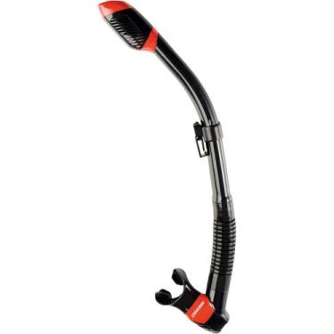 Imagem de Snorkel de Mergulho Cressi Supernova Dry, Preto, Vermelho