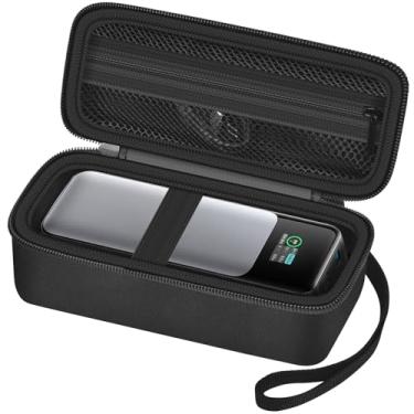 Imagem de Againmore Capa Power Bank compatível com Anker 737 24.000mAh/para carregador portátil Anker Prime 27.650 mAh, bolsa de armazenamento Powerbank de carregamento rápido de 3 portas para adaptador e