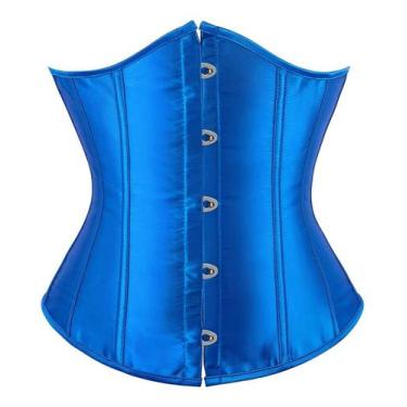 Imagem de Corset Underbust Cetim Espartilho Cinta Modeladora Afina Cintura - Mod