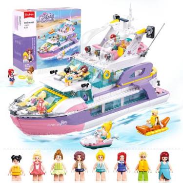 Imagem de Brinquedo de construção Sluban Friends Pink Yacht Girls 8-12 com 8 min