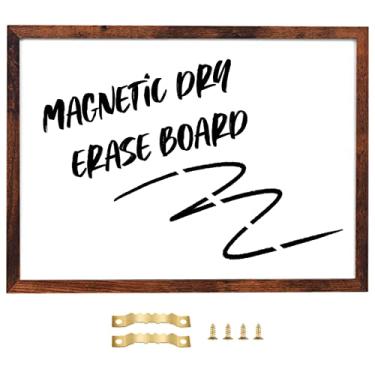 Imagem de TORASO Quadro branco apagável a seco, quadro branco de superfície magnética para parede, escritório/escola/casa, tábua suspensa para decoração/planejamento/lista de compras de cozinha/desenho, moldura