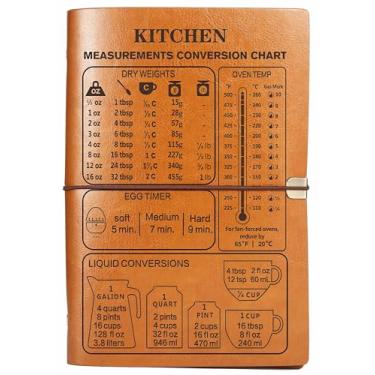 Imagem de ZVMIS Presente de receita de dono de casa - Novo presente de inauguração de casa - aposentadoria aniversário casamento presente de natal - tabela de conversão de medidas de cozinha - caderno de