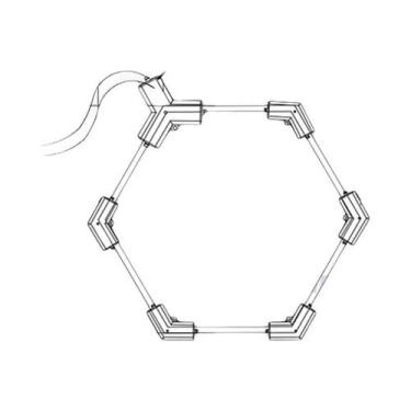 Imagem de Luz LED Hexagonal Regulável Para Garagem, Ideal Para Entusiastas De "f