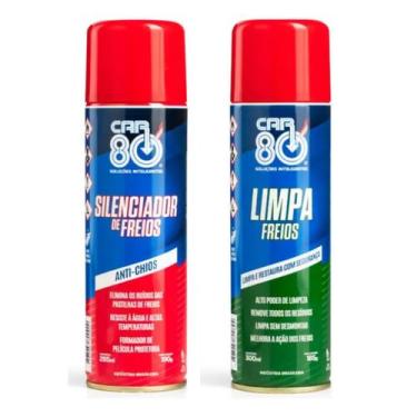 Imagem de Kit Spray Silenciador De Freios E Spray Limpa Freios Car80