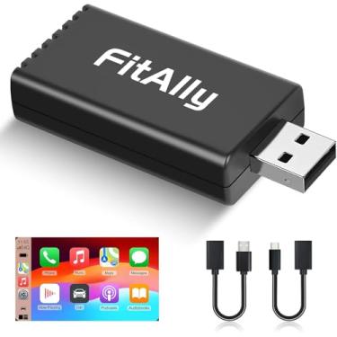 Imagem de FitAlly Adaptador CarPlay sem fio, adaptador sem fio Plug & Play Carplay, cabos USB-C e USB-A, dongle converte Carplay com fio para carros com fio de fábrica de 2016+ e iPhone iOS 10+