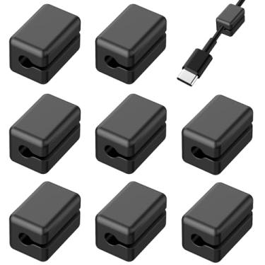 Imagem de Wanheart Suportes Magnéticos Para Cabos, Organizadores De Cabos Mesa, Prendedores Fios Multiuso Lightning, Usb-C, Microcarregadores, Aderem A Superfícies Metálicas, Uso Doméstico E No Escritório (8