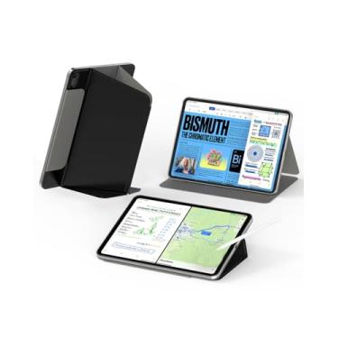 Imagem de Feams Capa para iPad (A16) 11ª geração 11 polegadas 2025, iPad 10ª geração 10,9 polegadas 2022, capa traseira transparente removível magnética dobrável em V com modo retrato paisagem e hibernação