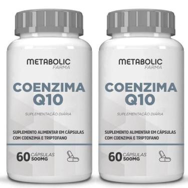 Imagem de 2x Coq10 100mg De Coenzima Q10 Pura 120cáps Metabolic Farma