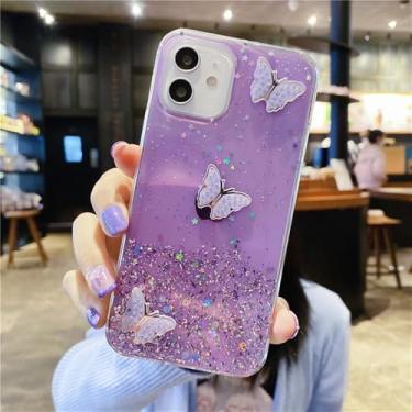 Imagem de Capa transparente com glitter para Huawei P30 Lite P20 Pro P40 P50 Y5 Y6 Y7 Y9 Prime 2019 P Smart Mate 20 Lite Capa protetora, roxa, para Y9S