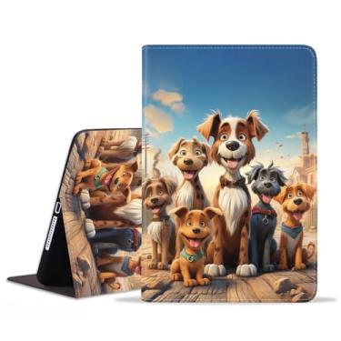 Imagem de FQTBCEARI Capa para tablet Samsung Galaxy Tab A9 Plus de 11 polegadas 2023 (SM-X210/X216/X218), capa fina de couro PU com suporte para despertar/hibernar automaticamente, cachorro fofo com desenho