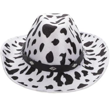 Imagem de Hemobllo Chapéu de Cowboy de Feltro, Chapéu de Cowgirl Ocidental, Acessório de para Baile de Máscaras, Festa, Multicolorido - Unissex