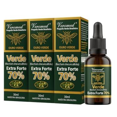 Imagem de Kit 3x Extrato Própolis Verde Brasileiro Extra Forte 70% Veromed 30ml