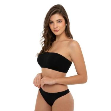 Imagem de Kit com 3 Soutien Poliamida Top Feminino Sutiã Sem Costura Sem Bojo Se