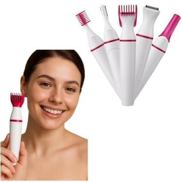 Imagem de Mini Depilador Elétrico Portátil Feminino 4 em 1 Removedor de Pelos Rosto Corpo Axilas