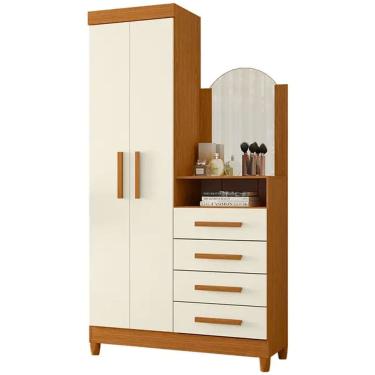 Imagem de Guarda Roupa New Capri Cômoda 2 Portas 4 Gavetas Albatroz