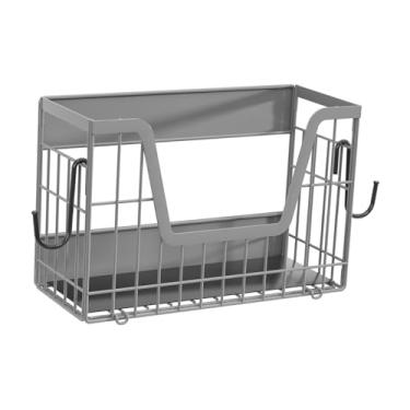 Imagem de Fenteer Prateleira lateral para geladeira, cesto de frutas e vegetais, porta-tempero para geladeira, lavanderia, banheiro, quarto, casa, Cinza