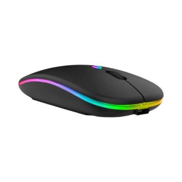 Imagem de Mouse Sem Fio Bluetooth 5.2 Recarregável Silencioso 1600DPI Transparen