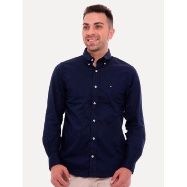 Imagem de Camisa Tommy Hilfiger Regular Classic Collar Azul Marinho, XL/GG