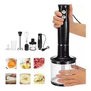 Imagem de Processador Misturador Mixer 4 X 1 Moedor Pronta Cor Preto - batedor c