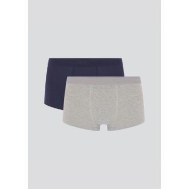 Imagem de Kit/2 Cueca Sunga Hering 77LU Masculina Algodão T. P/XXG, G, 1b, Cinza