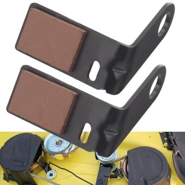 Imagem de Pacote com 2 pastilhas de freio GY21943 GY21943B compatíveis com tratores de gramado John D-eere D120, D125, X125, X140, L1742, L17.542 Scotts substitui tratores de gramado GY21943, GY21943B, GY20086, GY2082 5 (2 Pastilha de freio)
