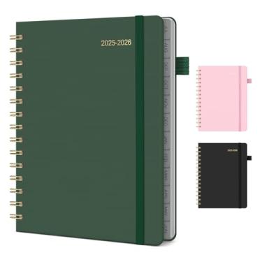 Imagem de Agenda 2025-2026 semanal e mensal verde espiral