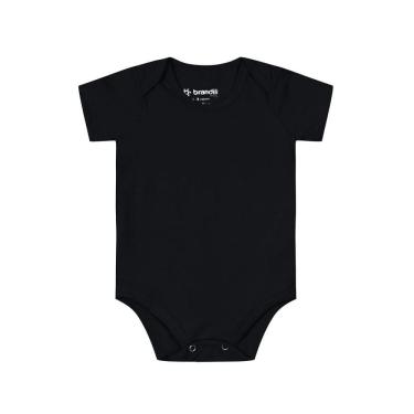 Imagem de Body bebê unissex em cotton Brandili-Preto