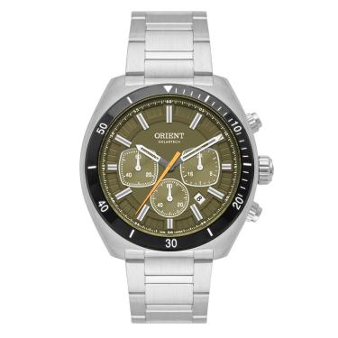 Imagem de Relógio Orient Masculino Ref: Mbssc286 E1sx Solar Cronógrafo Prateado