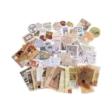 Imagem de Adesivos Vintage De Cogumelo E Borboleta 60pcs Pacote Multi-Material P